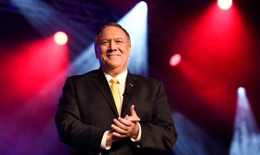 Mike Pompeo, secretário de Estado dos EUA, na Conferência Mundial da Associação Americana de Conselheiros Cristãos. (Foto: George Walker IV/The Tennessean)