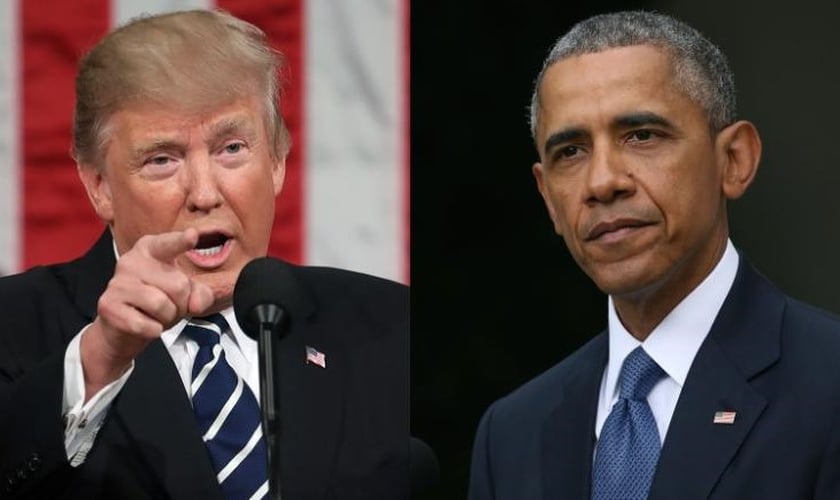 Trump e Obama em lados opostos também sobre adoção de crianças. (Foto: Reprodução/CNN)