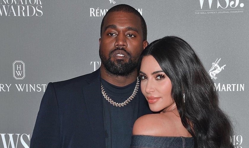 Kim Kardashian e Kenye West. (Foto: Reprodução/Instagram)