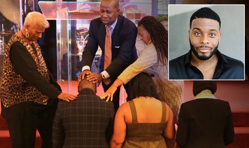 Kel Mitchell durante consagração pastoral no Spirit Food Christian Center. (Foto: Reprodução/Instagram)