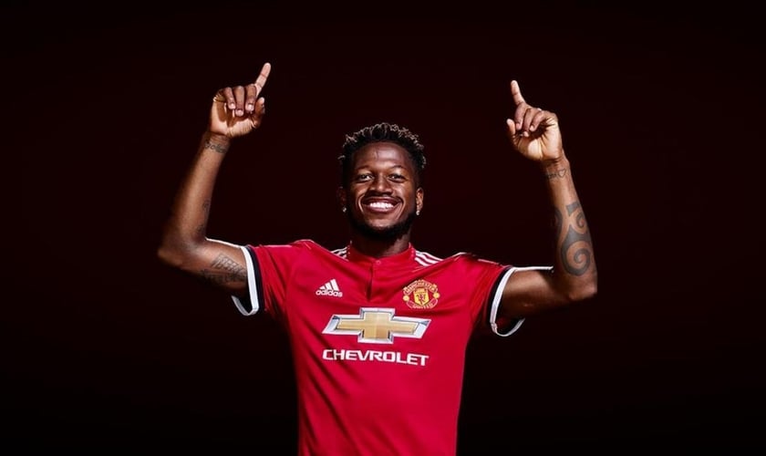 O jogador Fred é chamado de pastor pelos torcedores do United. (Foto: Manchester United/Divulgação)