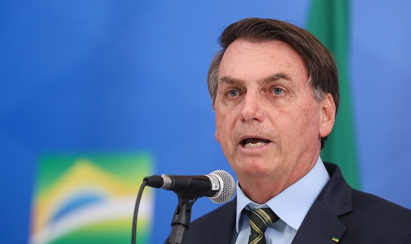 Presidente Jair Bolsonaro durante declaração à imprensa. (Foto: Isac Nóbrega/PR)