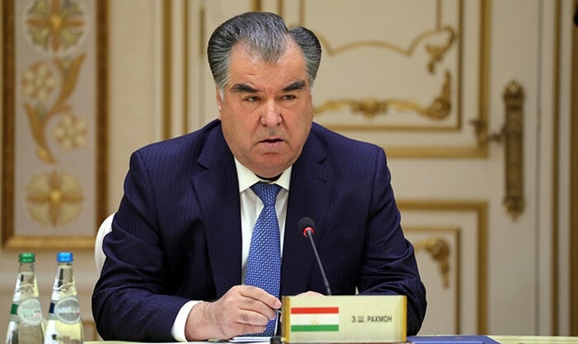 Emomali Rahmon, presidente do Tajiquistão desde 1994. (Foto: Reprodução/UGCN)