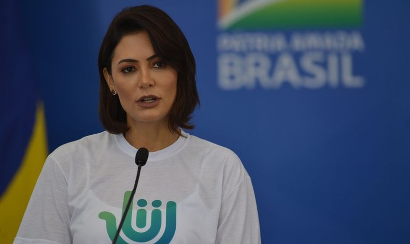 A primeira-dama Michelle Bolsonaro. (Foto: Reprodução / Agência Brasil)