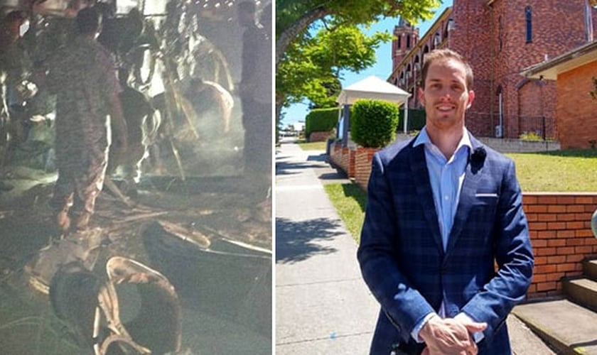 O soldado australiano Dillon Beatson era ateu até o momento da queda do helicóptero. (Foto: Arquivo pessoal)