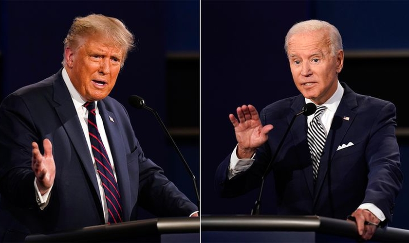 Donald Trump (R) e Joe Biden (D) disputam eleições em 3 de novembro. (Foto: Reprodução / El País)