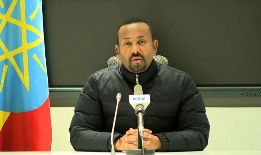 Abiy Ahmed, o primeiro-ministro da Etiópia. (Foto: Ethiopian Public Broadcaster)