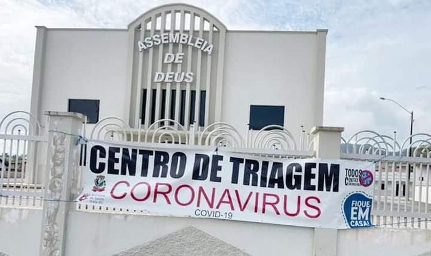 A solicitação veio da Secretaria de Saúde e a igreja prontamente se colocou a disposição. (Foto: Divulgação/AD Ilhota).
