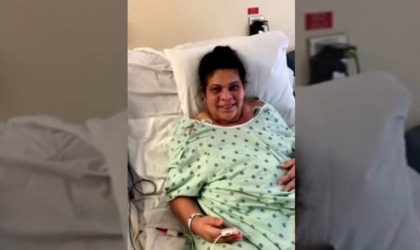 Isabel Pupo, de 55 anos, se recuperou de um quadro grave de Covid-19. (Foto: Reprodução/CBS Miami)