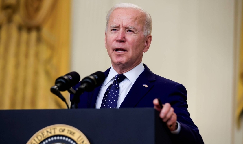 Presidente dos EUA, Joe Biden, discursando na Casa Branca. (Foto: Reuters)