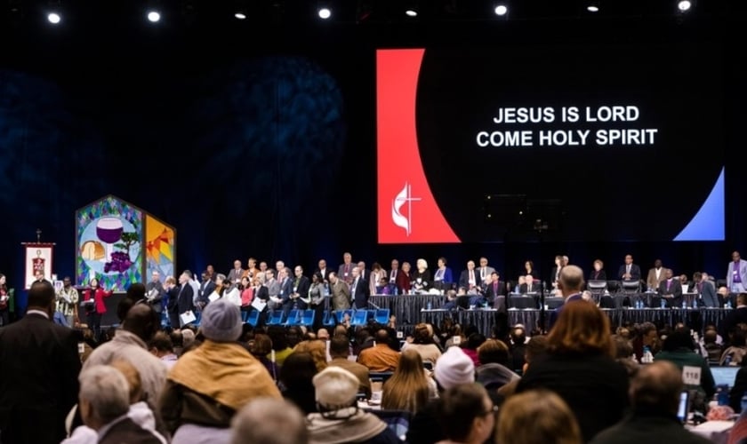 Sessão especial da Conferência Geral da Igreja Metodista Unida no Missouri, em 2019. (Foto: United Methodist News Service / Kathleen Barry)