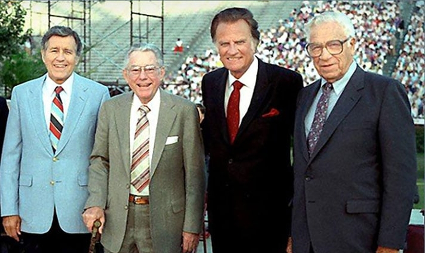 Cliff Barrows, Grady Wilson, Billy Graham e George Beverly Shea. (Foto: Billy Graham Evangelistic Association).