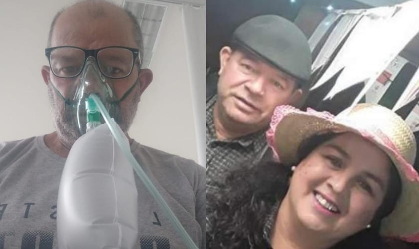O comerciante Eduardo Oliveira, de 56 anos, teve 70% dos pulmões comprometidos. (Foto: Arquivo pessoal).