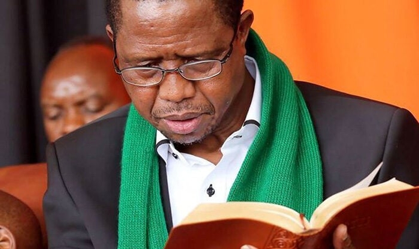 O presidente da Zâmbia, Edgar Chagwa Lungu. (Foto: Reprodução / UGCN)