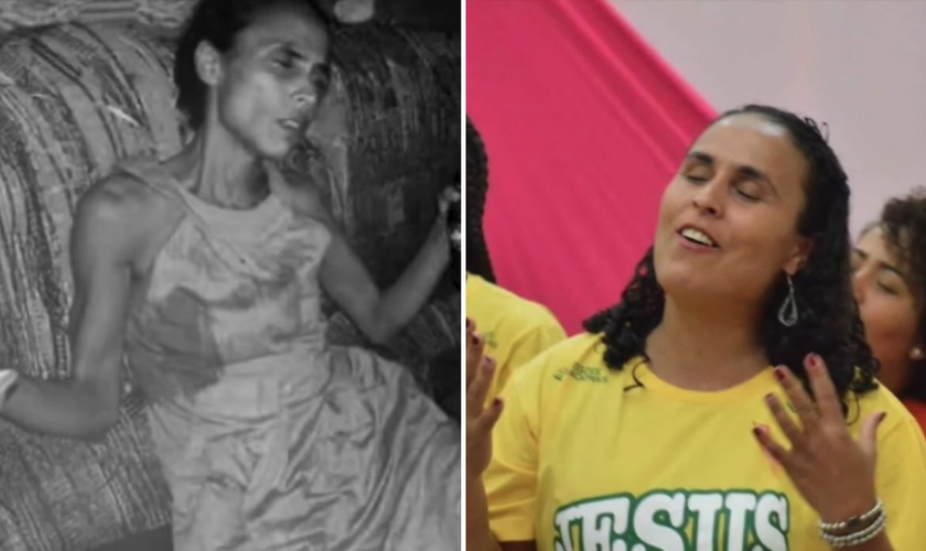 Naiara Anjos Sena foi resgatada por Deus através do projeto Cristolândia, da Junta de Missões Nacionais. (Foto: Reprodução/YouTube)