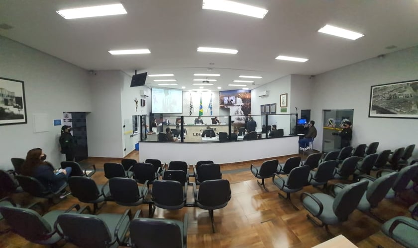 Sessão legislativa da Câmara Municipal de Votorantim. (Foto: Reprodução / Câmara Municipal de Votorantim)