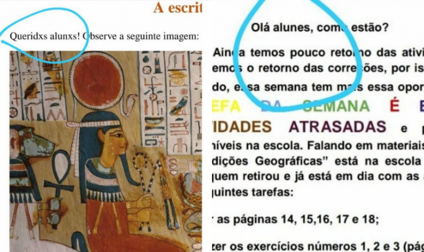 Reprodução de material distribuído aos alunos. (Foto: Reprodução / GaúchaZH)