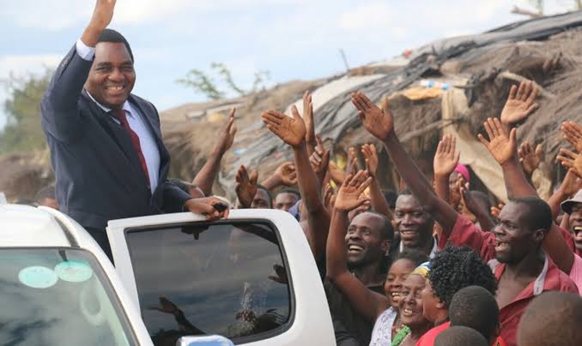 Hakainde Hichilema venceu as eleições com um milhão de votos a mais que seu rival, o ex-presidente Edgar Lungu. (Foto: Citizens News).
