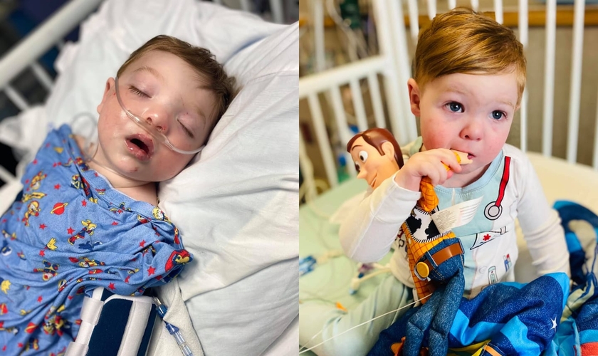 Wyatt Lowe, de apenas 2 anos, nasceu com uma doença cardíaca congênita. (Foto: Reprodução/Facebook).