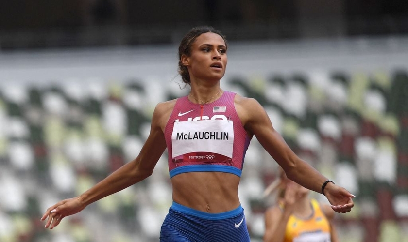 Sydney McLaughlin, dos EUA, estabeleceu recorde mundial nas Olimpíadas. (Foto: AFP/Getty Images)