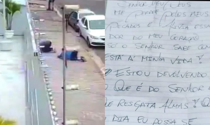 Os ladrões devolveram o instrumento à igreja, junto com um bilhete, pedindo perdão. (Foto: Reprodução/Facebook).