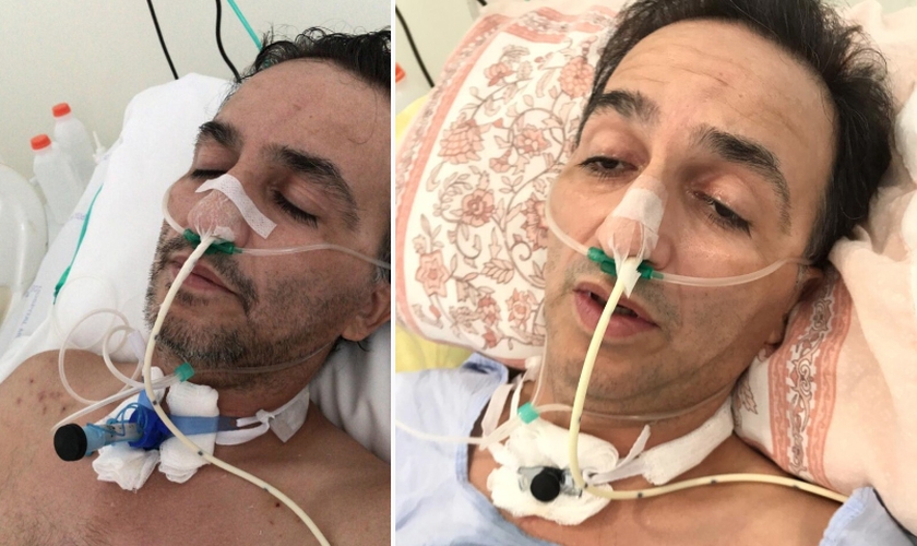 Josué de Melo pegou a forma grave da Covid-19 e ficou na UTI por 18 dias. (Foto: Reprodução / Arquivo pessoal / TV Jaguari)