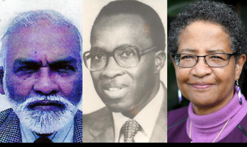 Os cientistas Robert Selvendran, George K. Kinoti, Donna Auguste. (Foto: Reprodução / Network Norwich / University of Nairobi / Twitter Donna Auguste)