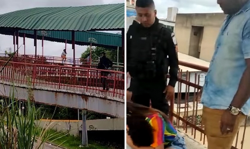 O sargento Leandro Lessa impediu uma jovem de cometer suicídio. (Foto: Reprodução/Facebook)