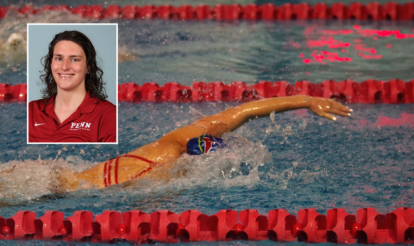 Lia Thomas quebrou ainda mais recordes durante um encontro no fim de semana. (Foto: Twitter / @PennSwimDive)
