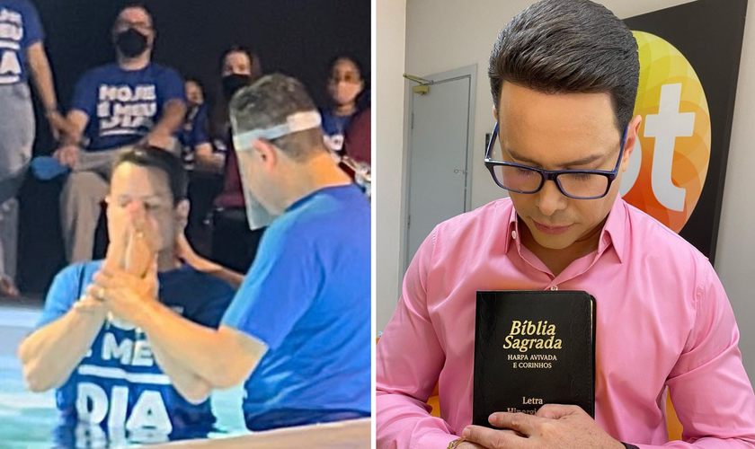 Marcão do Povo em seu batismo nas águas. (Foto: Reprodução / Instagram Marcão do Povo)