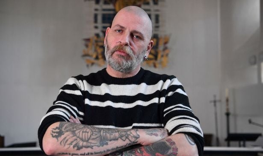 George Bearwood tem o corpo tatuado com sinais de ocultismo. (Foto: Reprodução / DailyStar)