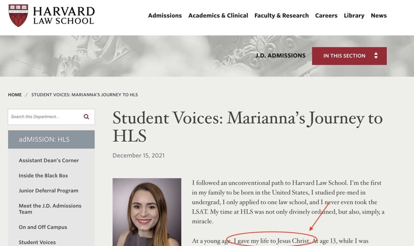 Marianna Marques estuda direito em Harvard. (Foto: Harvard Law School)