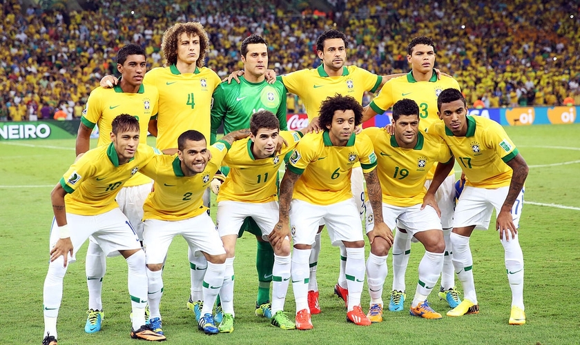 Seleção Brasileira de futebol, 2013. (Foto: Wikimedia Commons)