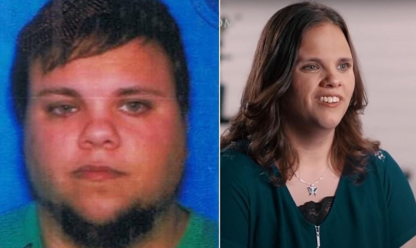 Antes e depois de Laura Beth Perry. (Foto: Captura de tela/YouTube 700 Club Interactive/ Instagram Lauraperryok)