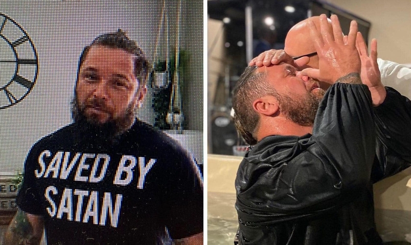 Em 15 minutos de culto, Carl Sartor decidiu se batizar. (Foto: Carl Sartor)