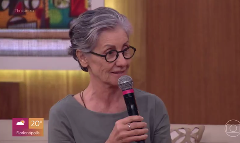 Atriz Cássia Kis no Encontro com Fátima Bernardes. (Foto: Reprodução/TV Globo)