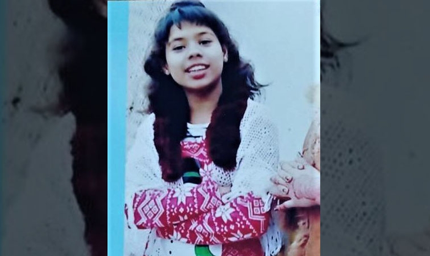 Saba Nadeem Masih, de 15 anos. (Foto: Reprodução/Morning Star News)