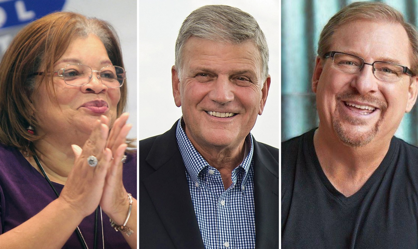 Alveda King, Franklin Graham, Rick Warren. (Foto: Wikipedia, Facebook Franklin Graham, Facebook Rick Warren)