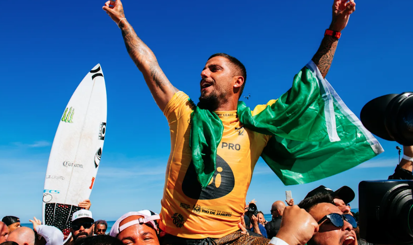 Filipe Toledo é tetracampeão da etapa Oi Rio Pro. (Foto: 2022 World Surf League)