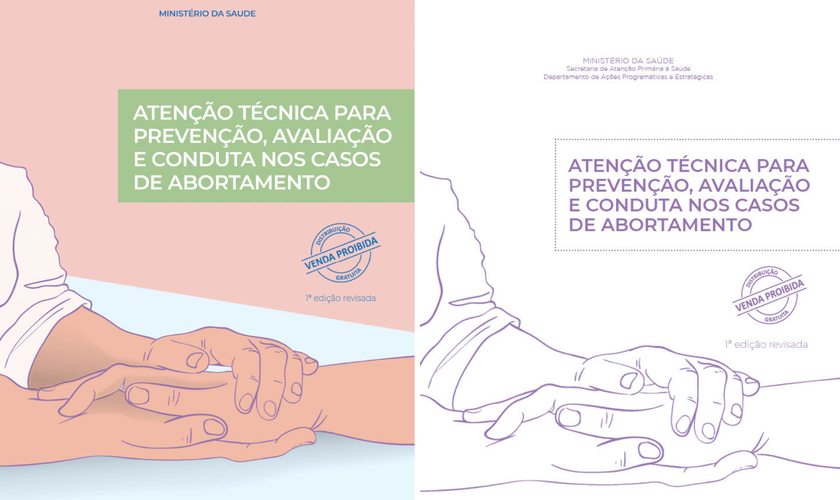 Manual “Atenção técnica para prevenção, avaliação e conduta nos casos de abortamento”. (Imagem: Biblioteca Virtual em Saúde do Ministério da Saúde)