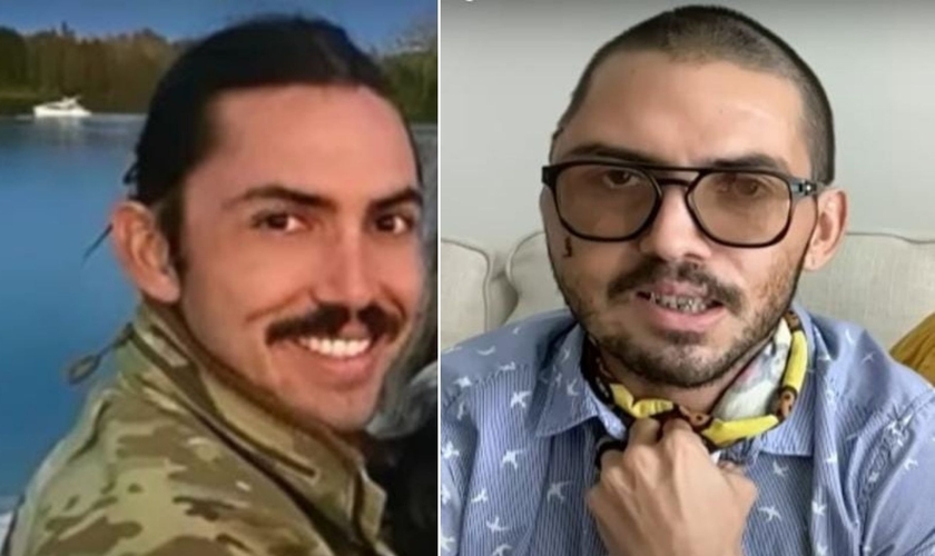 Juan Carlos La Verde, antes e depois do acidente. (Foto: Captura de tela/YouTube Inside Edition/Montagem)