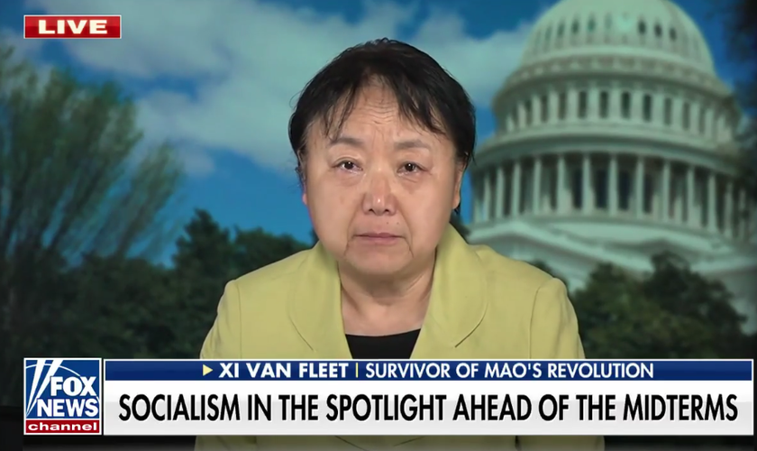 Xi Van Fleet em entrevista à Fox & Friends Weekend. (Foto: Captura de Tela/Fox News)