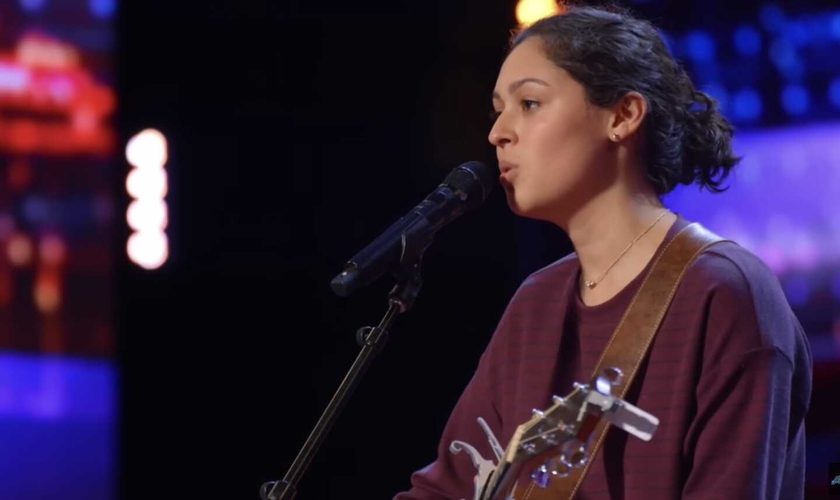 Amanda Mammana canto no “America's Got Talent”. (Captura de tela/America's Got Talent)