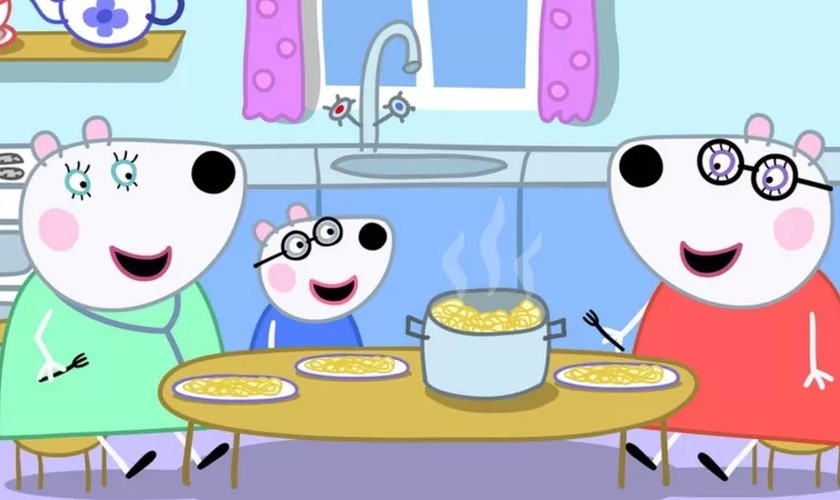 Penny Polar Bear apresentou suas duas mães em episódio recente de Peppa Pig. (Divulgação Channel 5)