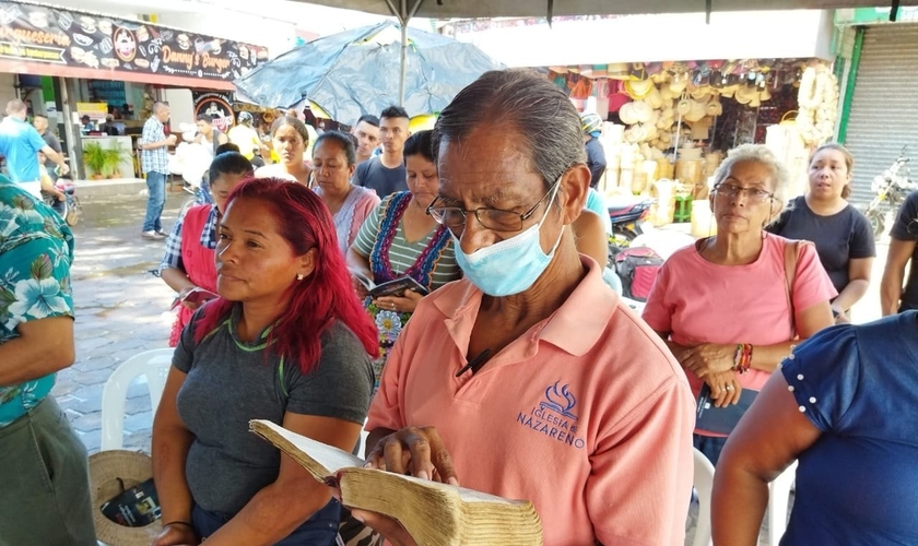 Evangélicos no Dia da Bíblia em Masaya, na Nicarágua. (Foto: Facebook/Alcaldía de Masaya)