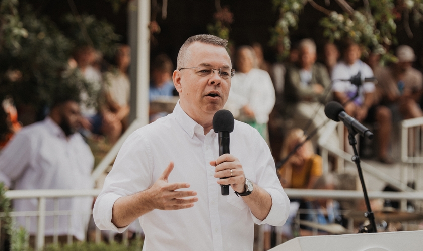 Pastor Andrew Brunson, na Festa dos Tabernáculos, organizada pela Embaixada Cristã Internacional em Jerusalém. (Foto: Reprodução/Facebook International Christian Embassy Jerusalem, ICEJ)
