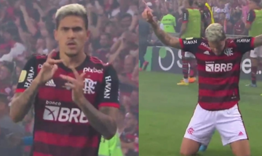 Pedro Guilherme marcou o primeiro gol na partida decisiva pelo título da Copa do Brasil. (Foto: Reprodução/Twitter/SportTV).
