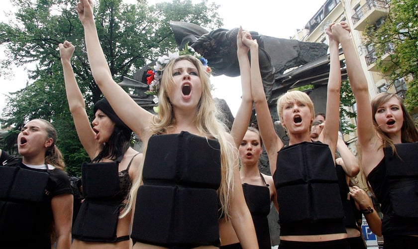 Ativistas ucranianas do grupo Femen. (Foto: Wikimedia Commons/Femen/Yaroslav Debelyi)