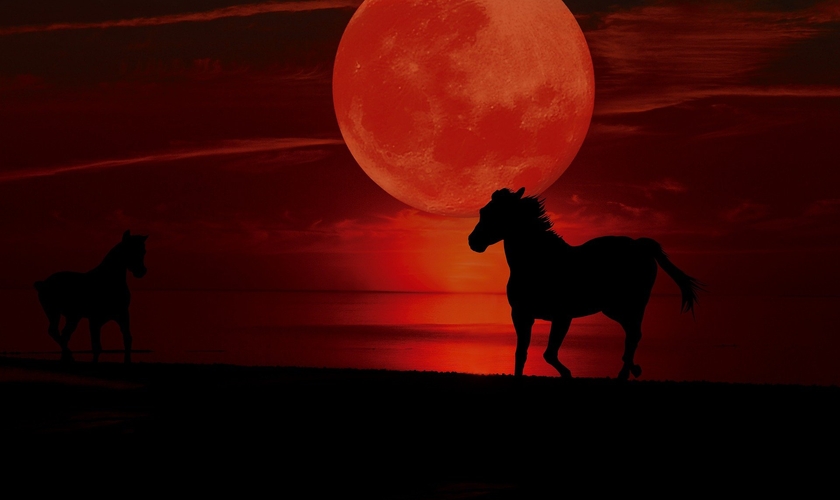 Representação da Lua de Sangue. (Foto: neelam279/Pixabay)