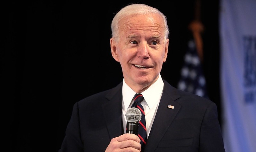 Joe Biden fala aos participantes da Conferência Legislativa da Associação de Educação do Estado de Iowa, em 2020 (ISEA). (Foto: Gage Skidmore/Flickr)